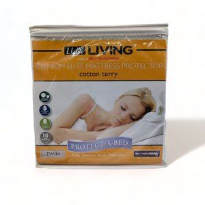 NEW Lux Living Premium Elite Twin Mattress Protector Cotton Terry Waterproof